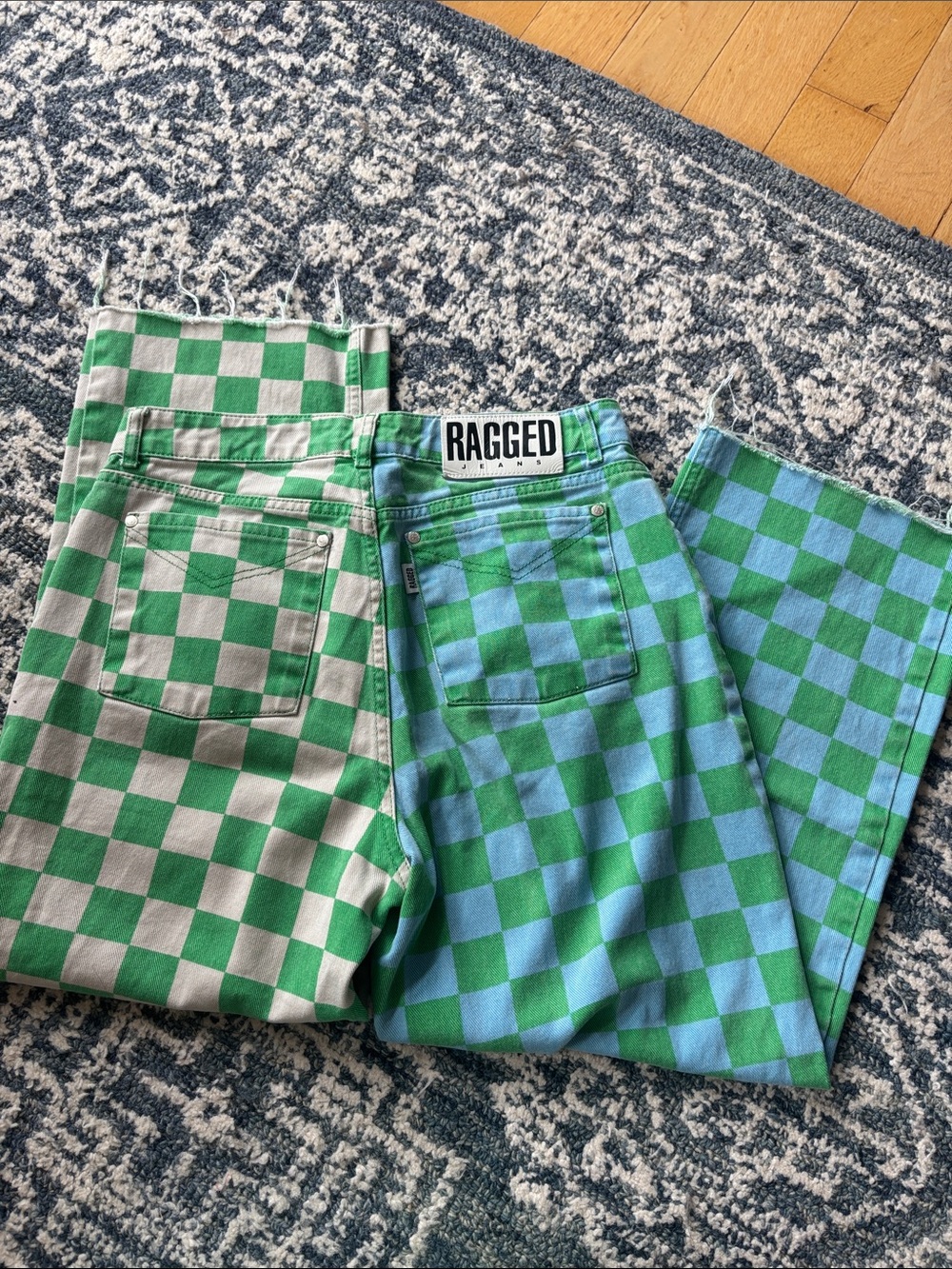 The Ragged Priest UO Colorblock Checkered Dad Jean - Picture 5 of 5